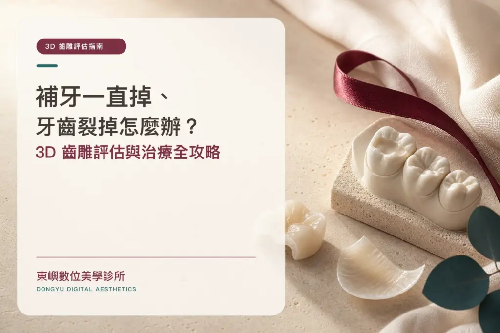補牙一直掉、牙齒裂掉怎麼辦？3D 齒雕評估與治療全攻略｜東嶼數位美學診所
