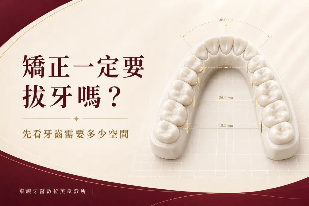 矯正一定要拔牙嗎與矯正空間評估封面｜東嶼牙醫數位美學診所
