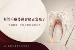 根管治療後疼痛、失敗症狀與補救方式封面｜東嶼牙醫數位美學診所